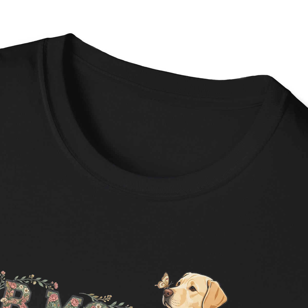 Floral Varsity Lab Mom Tee