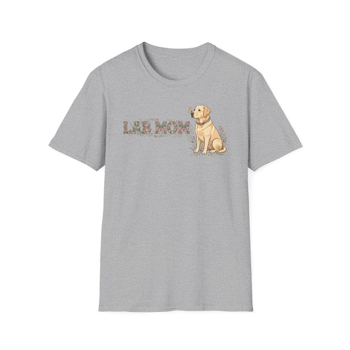 Floral Varsity Lab Mom Tee