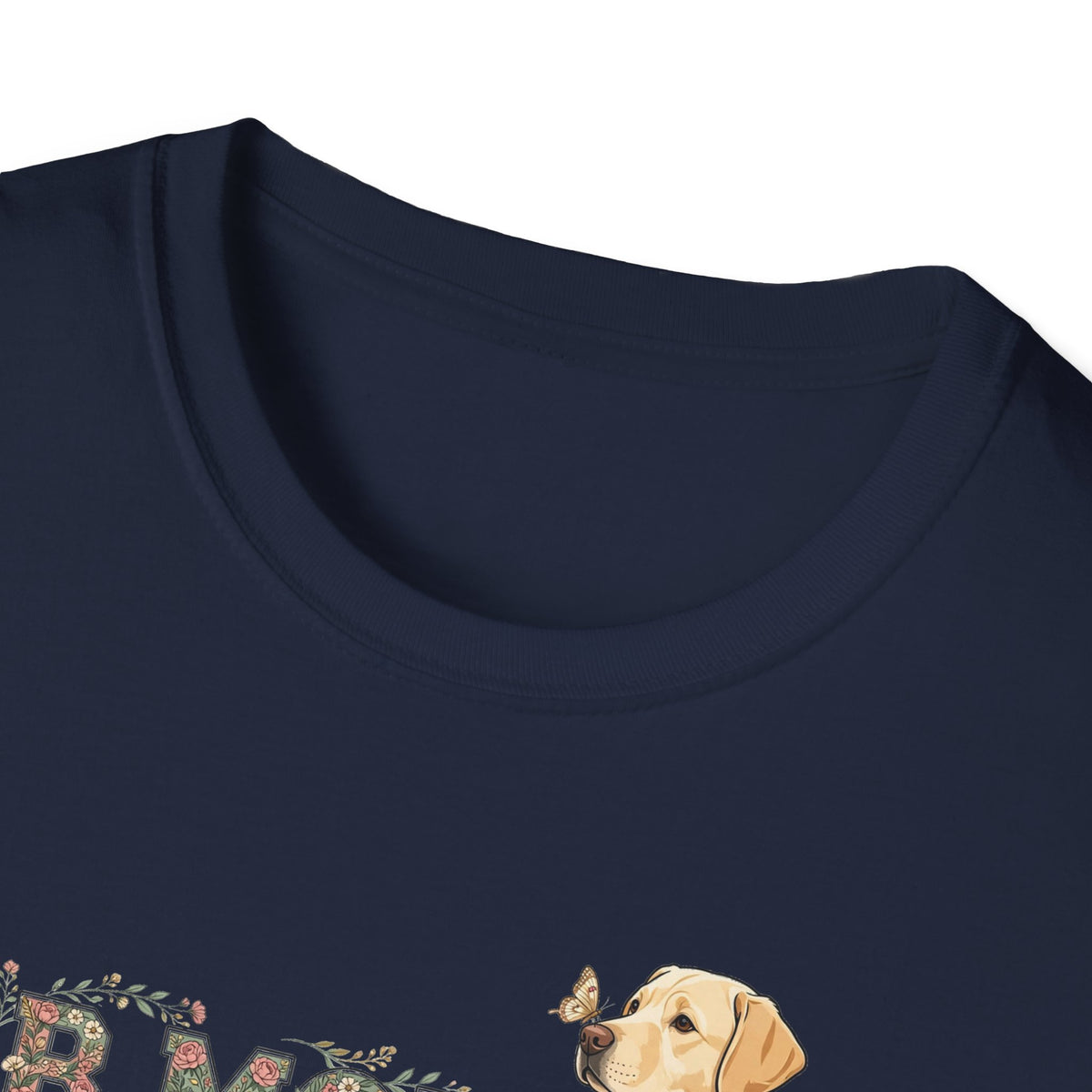 Floral Varsity Lab Mom Tee