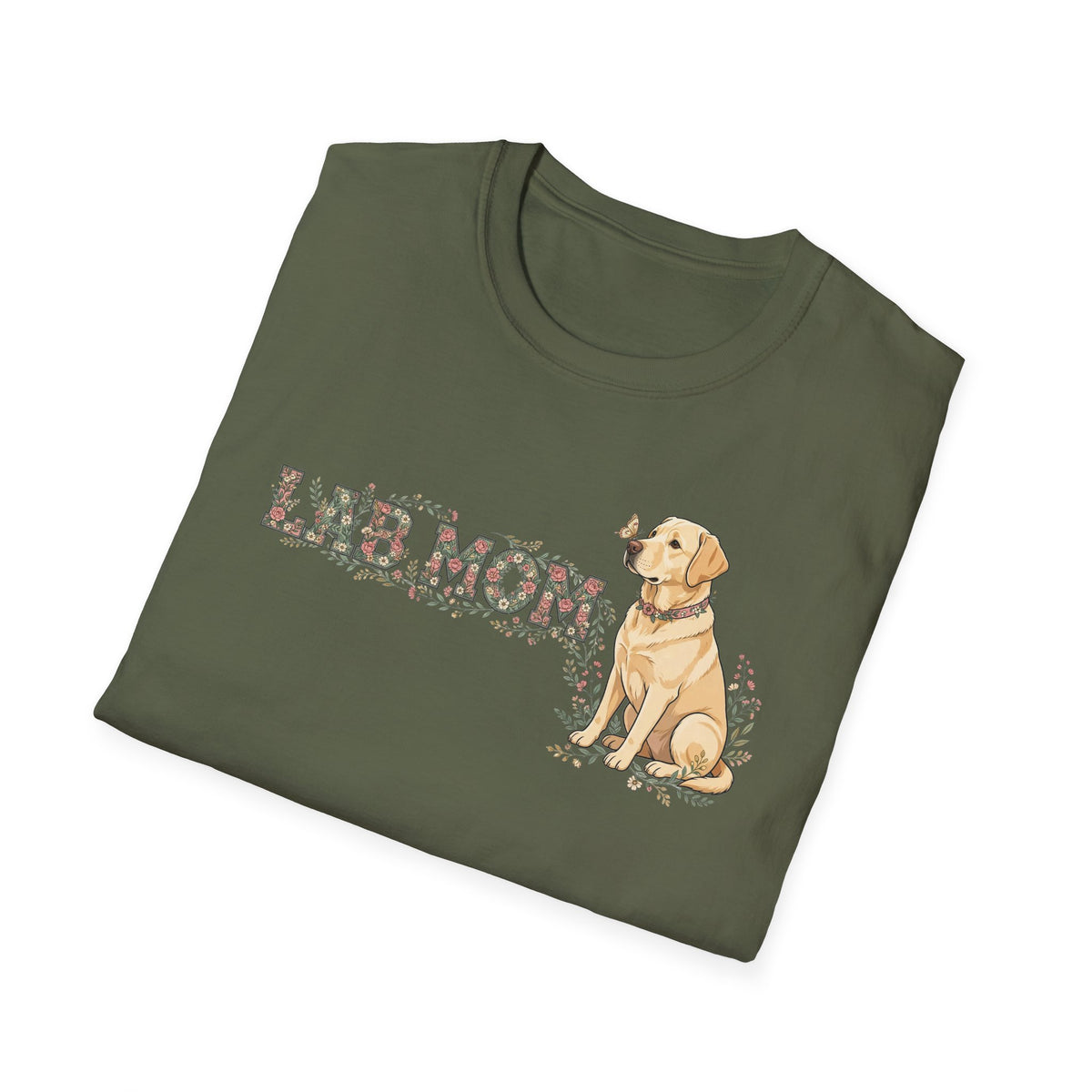 Floral Varsity Lab Mom Tee
