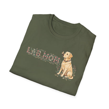 Floral Varsity Lab Mom Tee