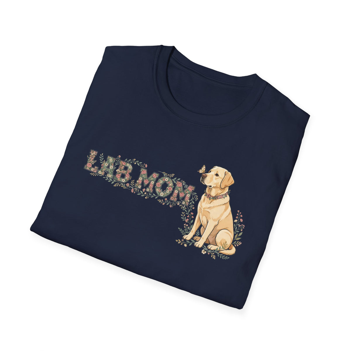 Floral Varsity Lab Mom Tee