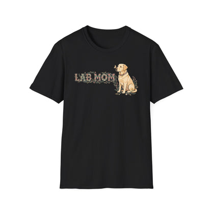 Floral Varsity Lab Mom Tee
