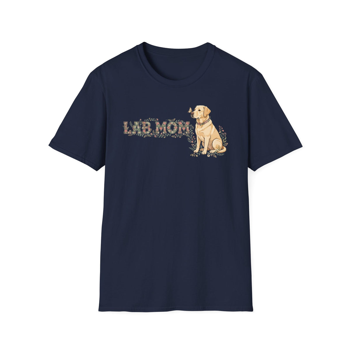 Floral Varsity Lab Mom Tee