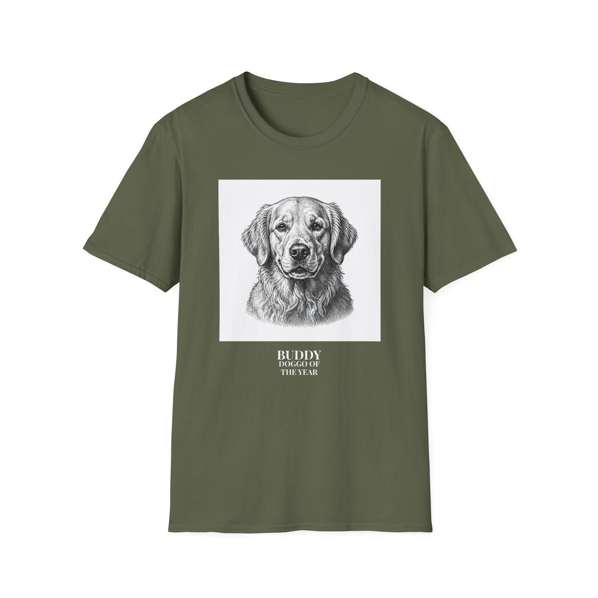 Custom Doggo of the Year Personalized Pet Portrait Tee (Personalizable)