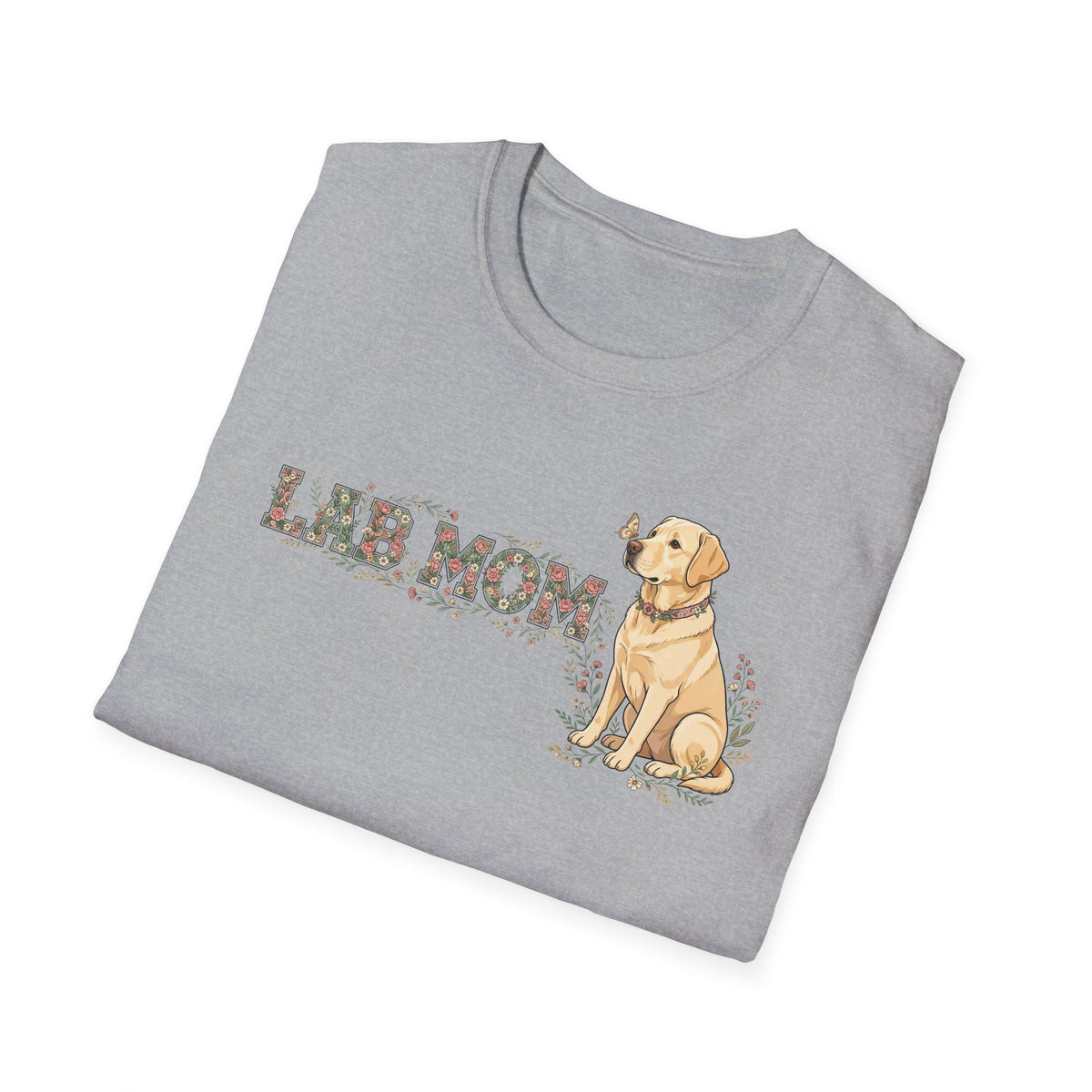 Floral Varsity Lab Mom Tee