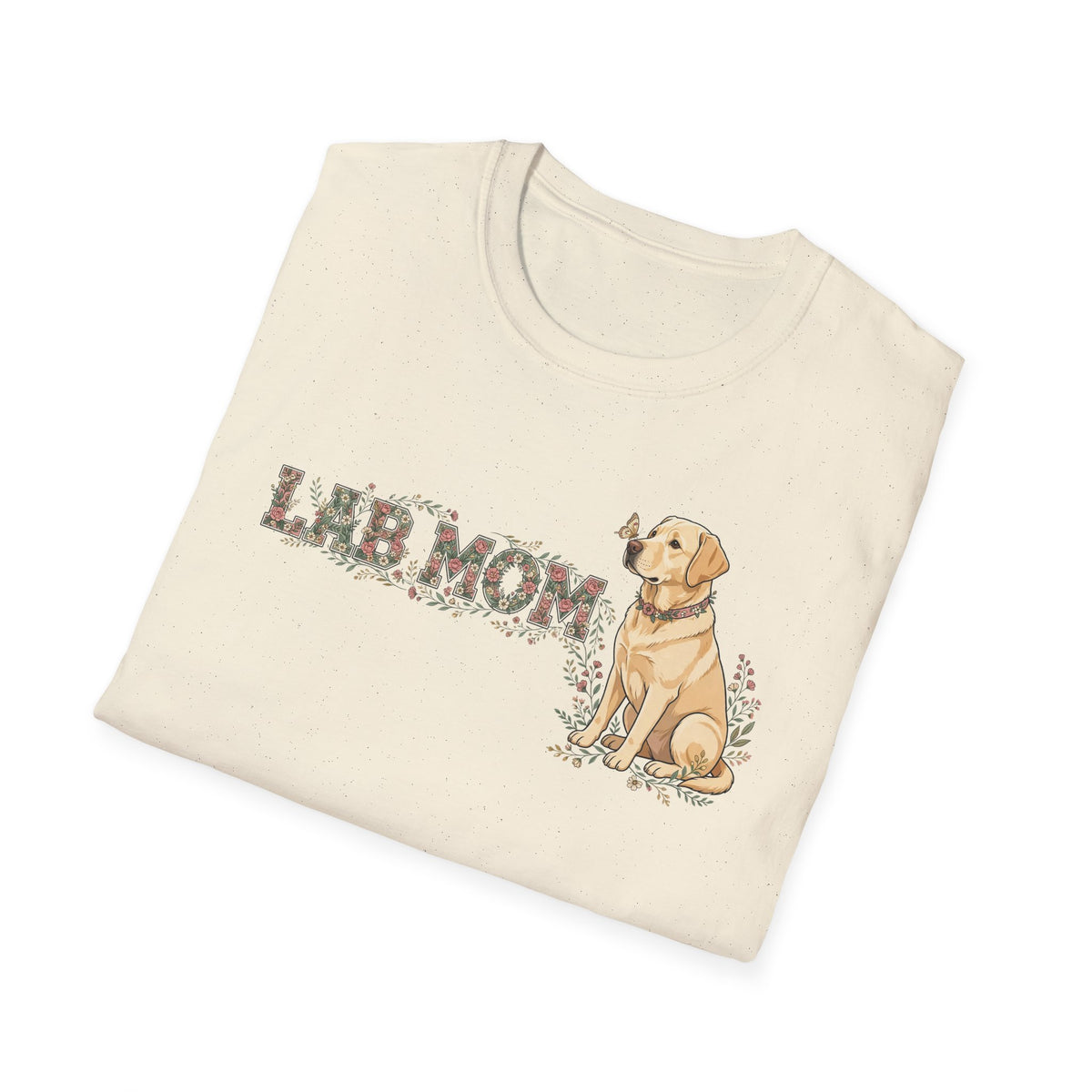Floral Varsity Lab Mom Tee