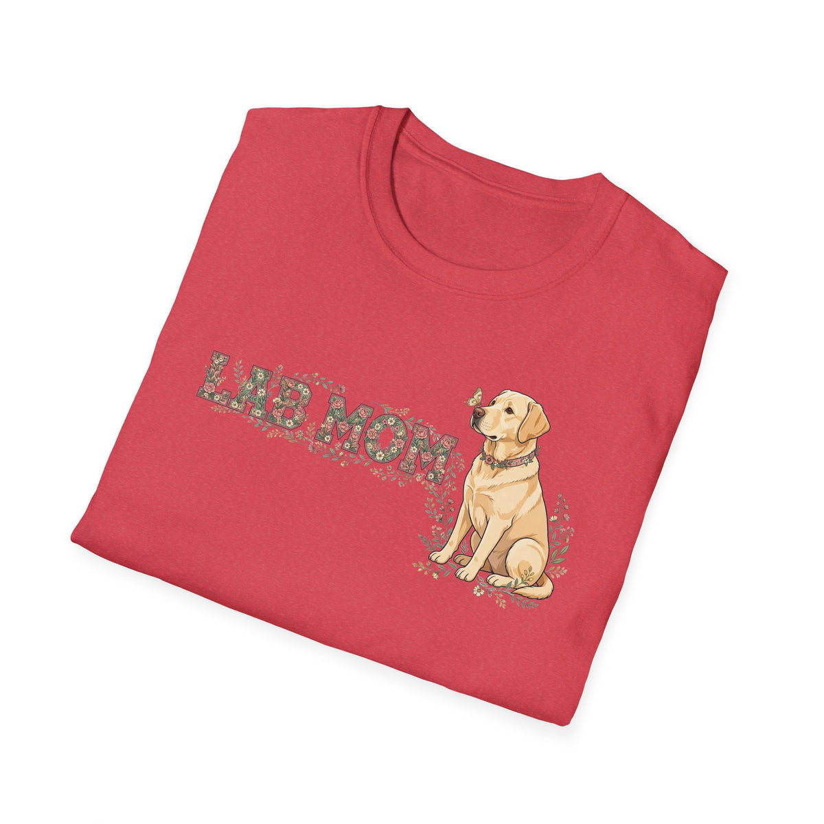 Floral Varsity Lab Mom Tee