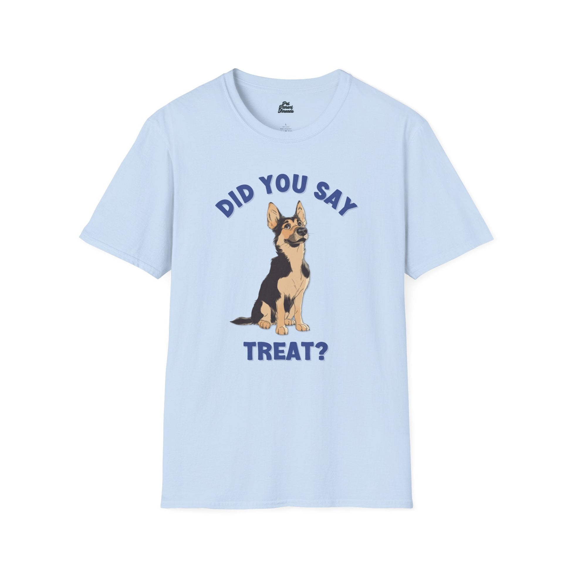“Did You Say Treat?” Funny GSD Graphic Tee - Pet Parent Threads