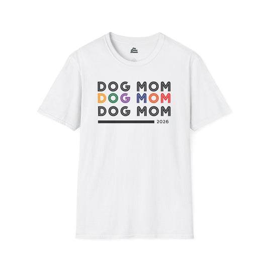 "Dog Mom" Retro Minimalist Tee - Pet Parent Threads