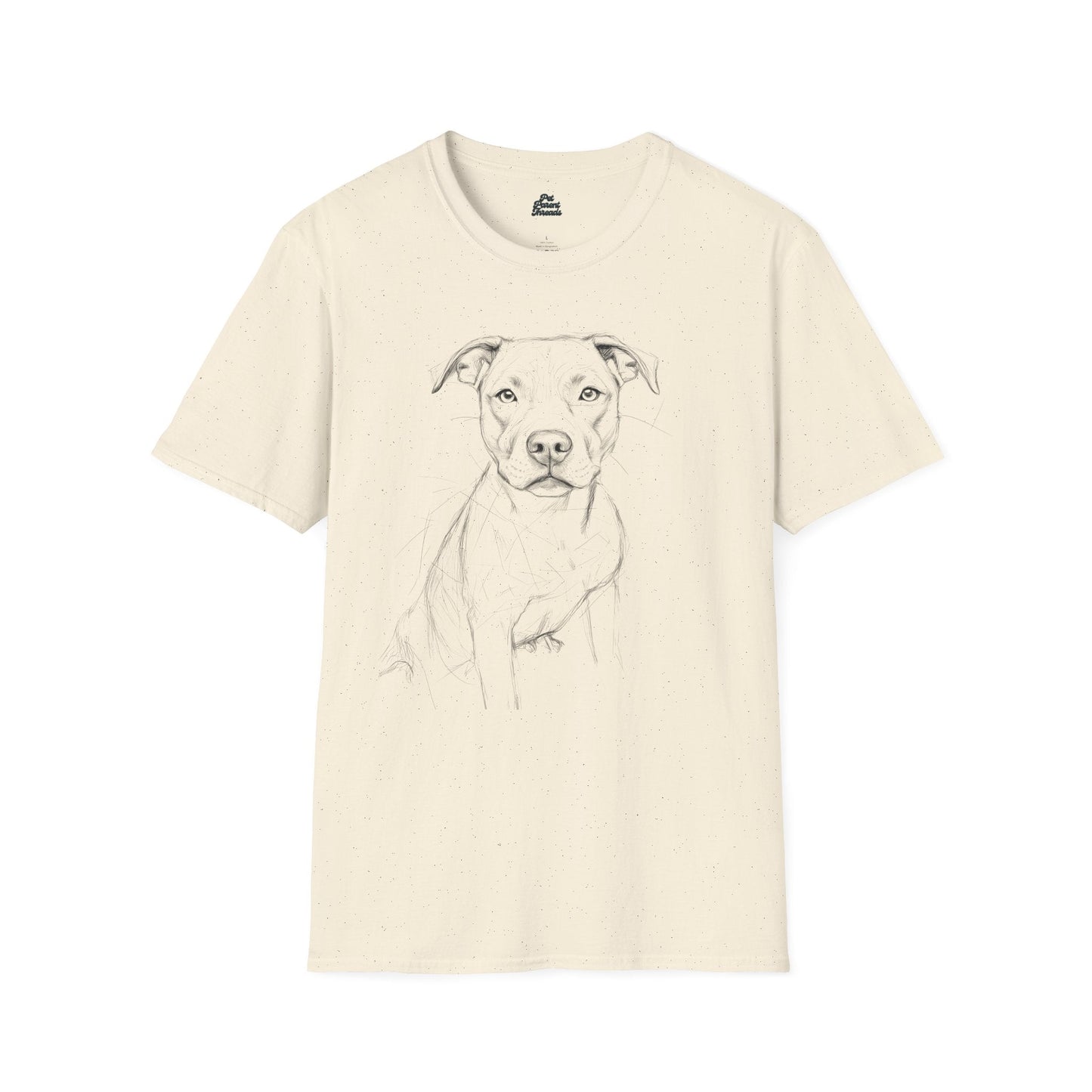 Geometric Pitbull Sketch Graphic Tee - Pet Parent Threads