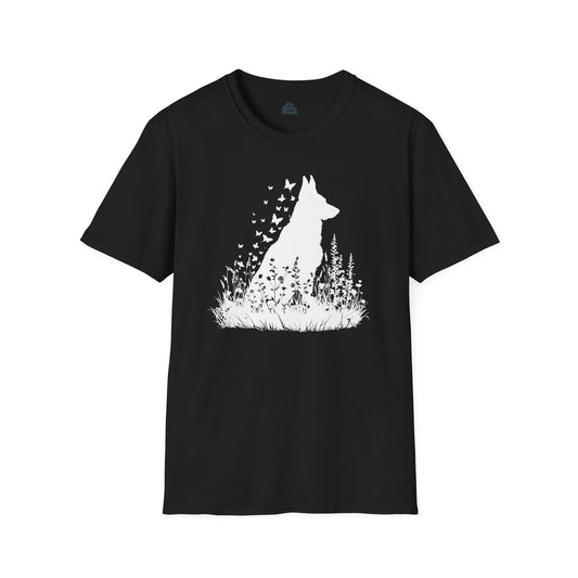 German Shepherd Butterfly Silhouette Tee - Pet Parent Threads