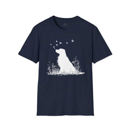 Golden Retriever Butterfly Silhouette Tee - Pet Parent Threads