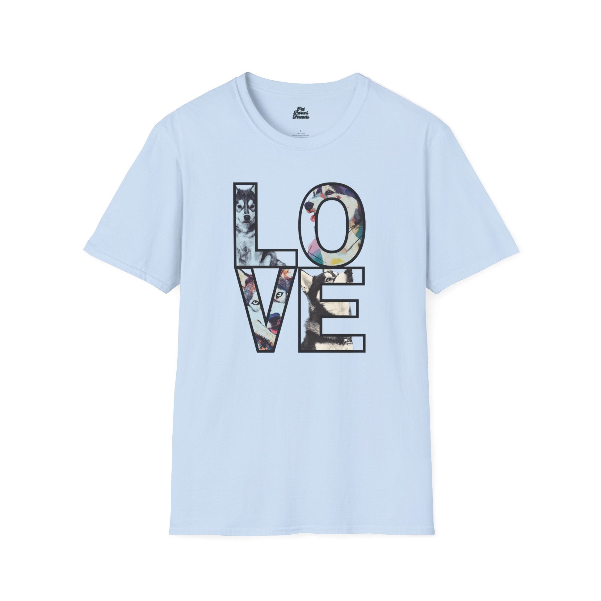 Husky LOVE Typography Tee Light Blue