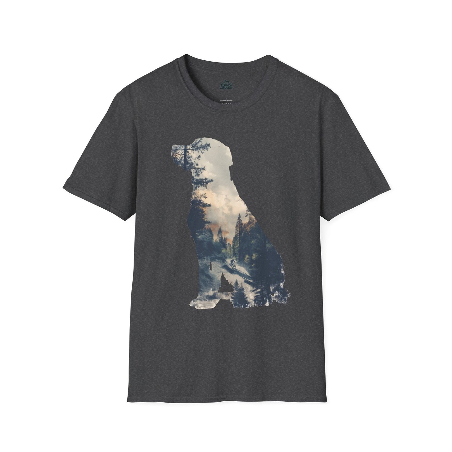 Mountain Bike Adventure: Lab Silhouette Tee 🚵‍♂️🐕 - Pet Parent Threads