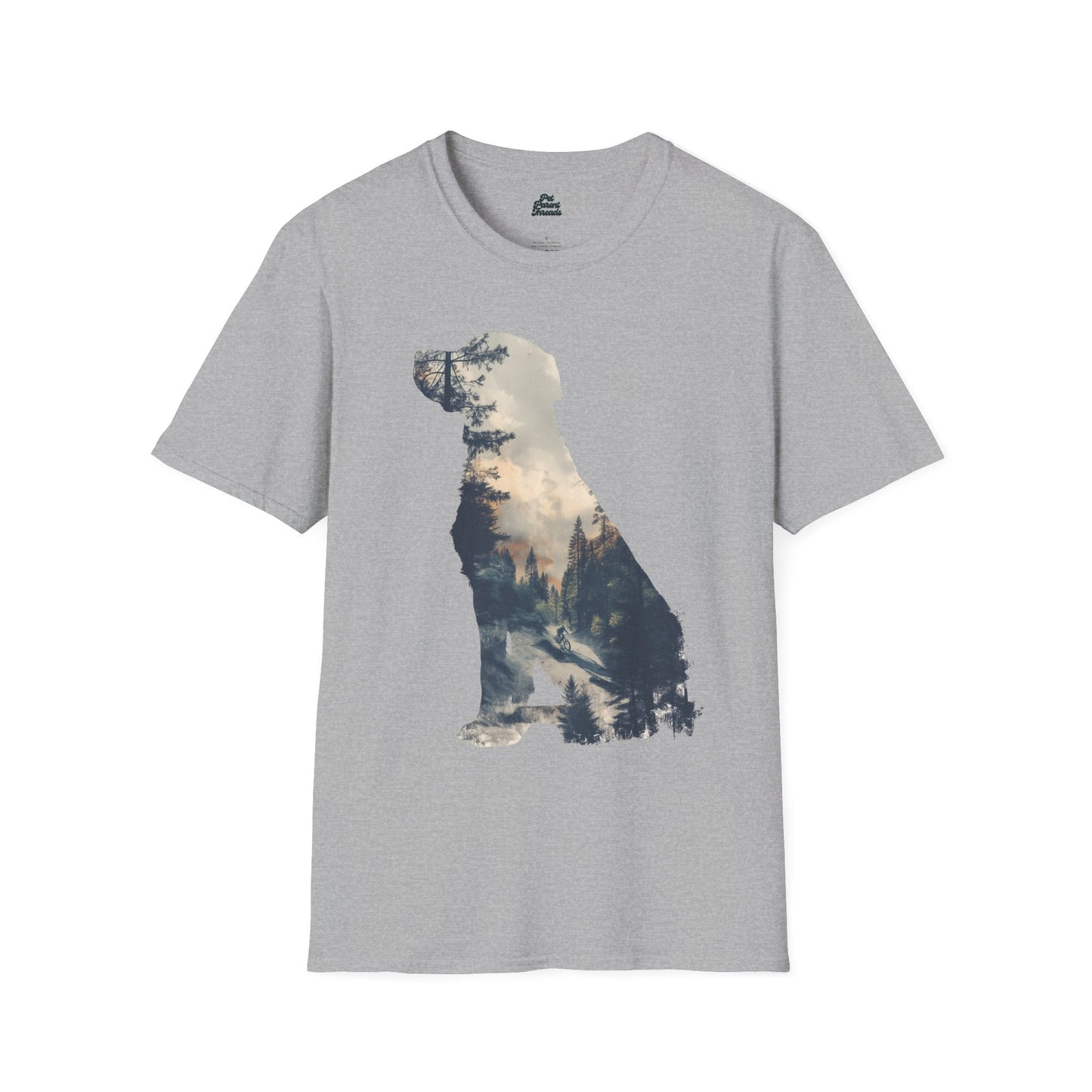 Mountain Bike Adventure: Lab Silhouette Tee 🚵‍♂️🐕 - Pet Parent Threads