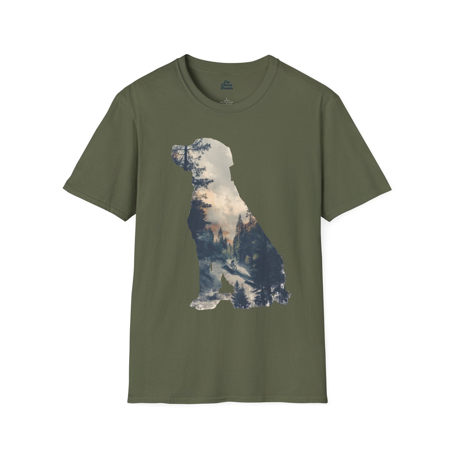 Mountain Bike Adventure: Lab Silhouette Tee 🚵‍♂️🐕 - Pet Parent Threads