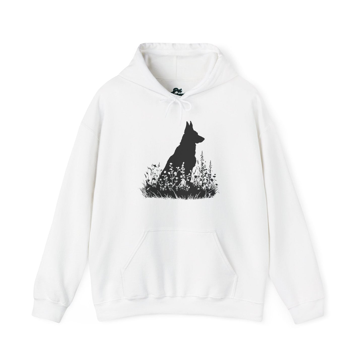 New! German Shepherd Silhouette Hoodie - Pet Parent Threads