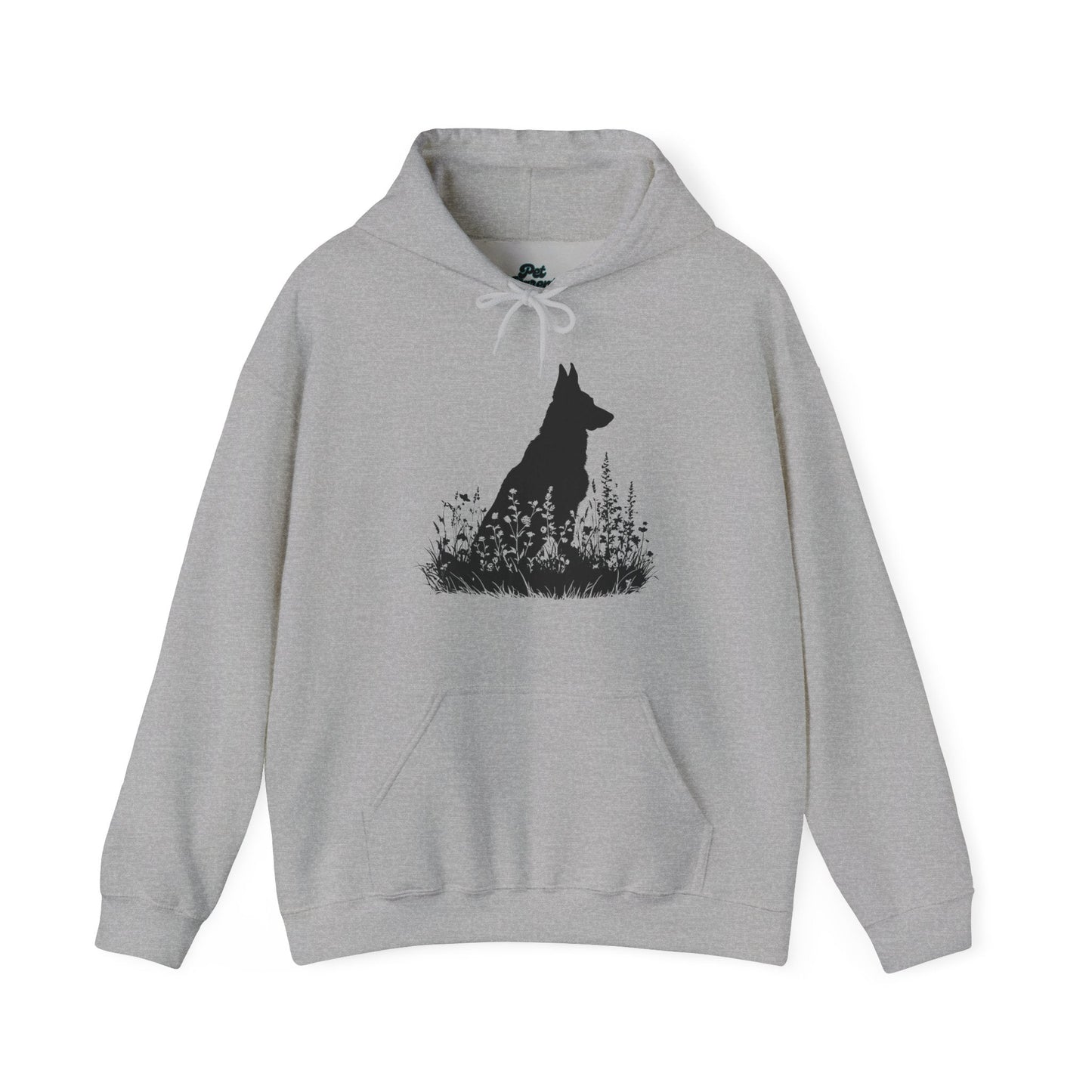 New! German Shepherd Silhouette Hoodie - Pet Parent Threads
