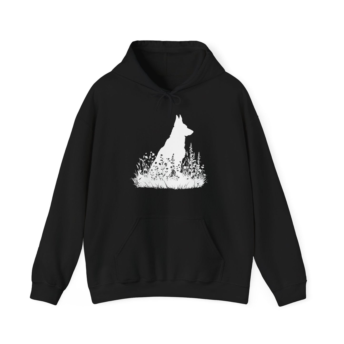 New! German Shepherd Silhouette Hoodie - Pet Parent Threads