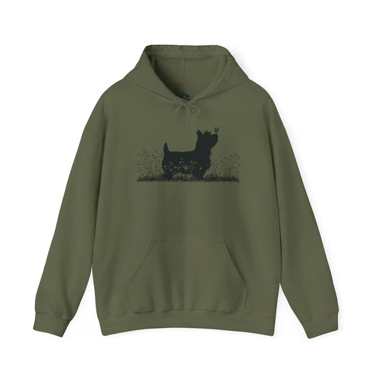 New! Yorkie Silhouette Hoodie - Pet Parent Threads