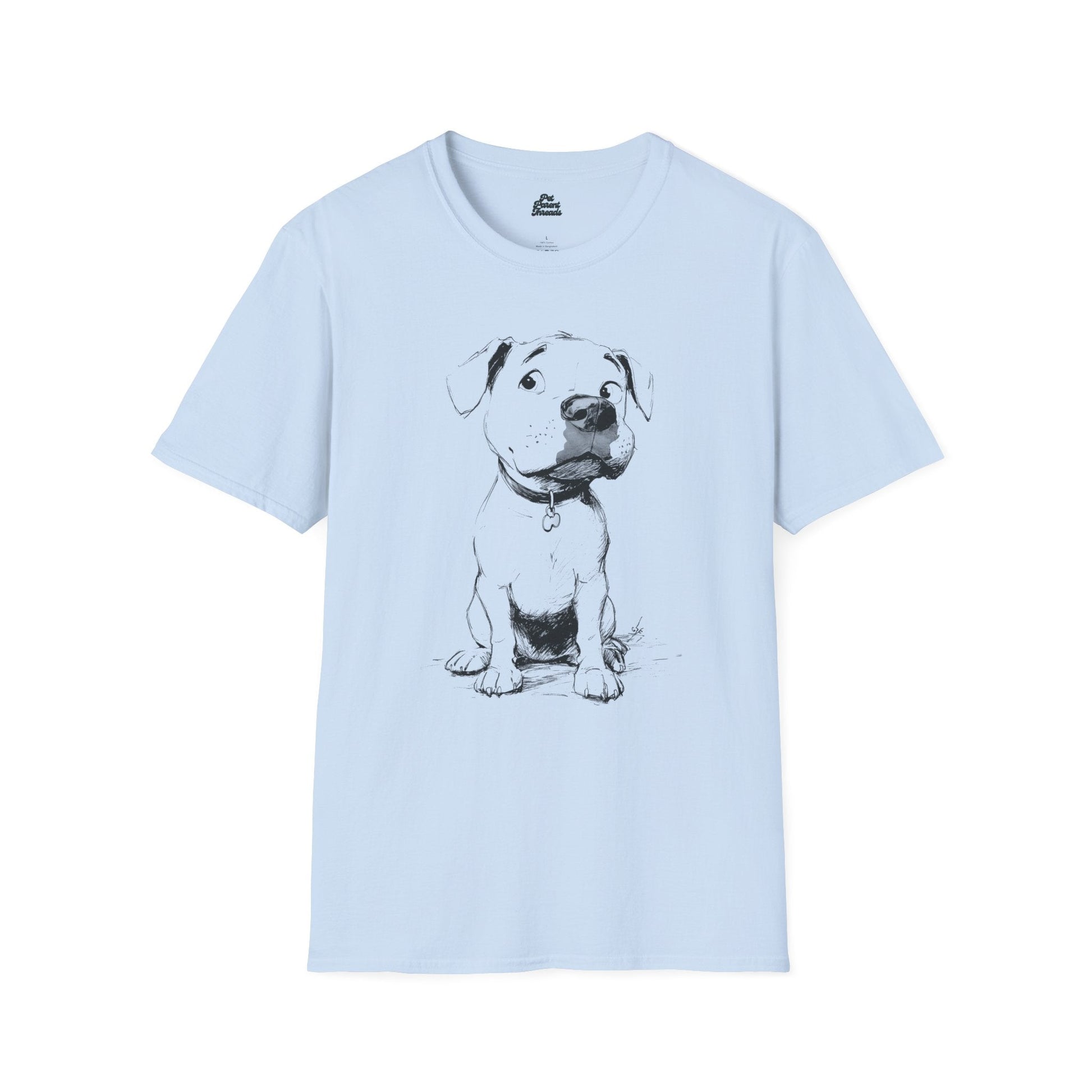 Playful Pitbull Sketch Graphic Tee - Pet Parent Threads