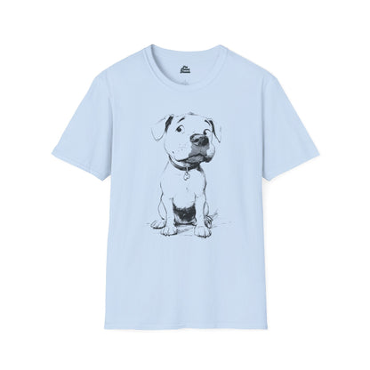 Playful Pitbull Sketch Graphic Tee - Pet Parent Threads