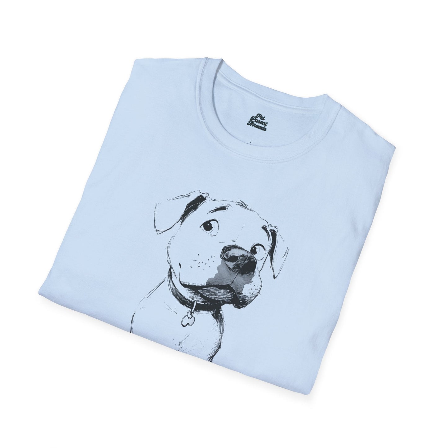 Playful Pitbull Sketch Graphic Tee - Pet Parent Threads