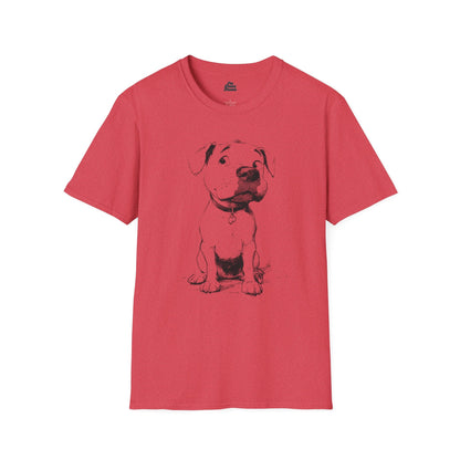 Playful Pitbull Sketch Graphic Tee - Pet Parent Threads