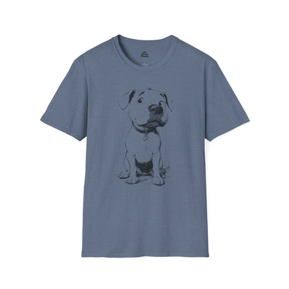 Playful Pitbull Sketch Graphic Tee - Pet Parent Threads