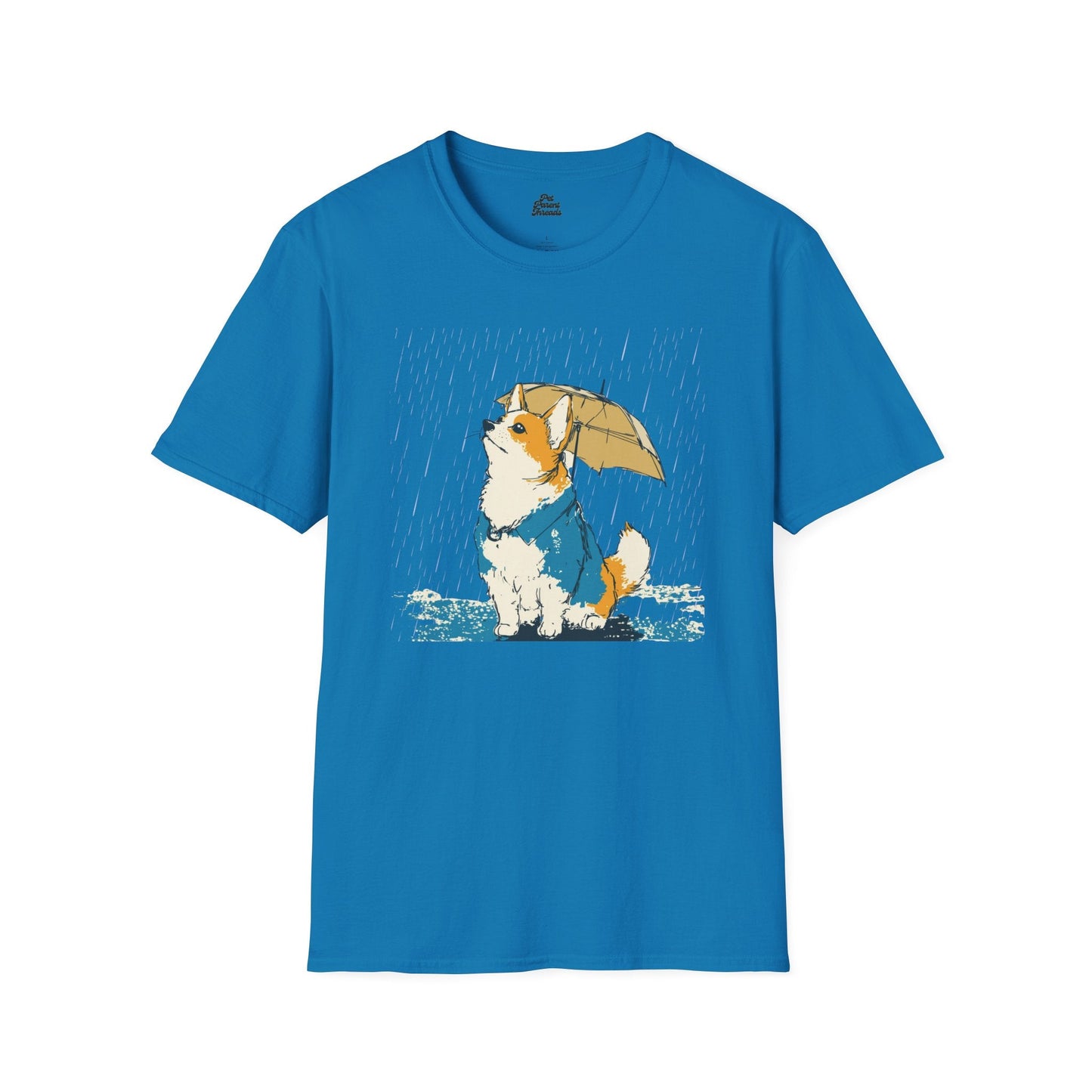 Rainy Day Corgi Graphic Tee - Pet Parent Threads