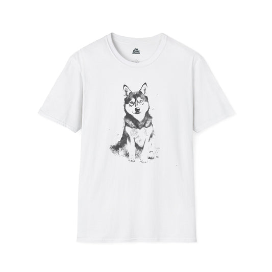 Wild & Free - Abstract Husky Graphic Tee - Pet Parent Threads