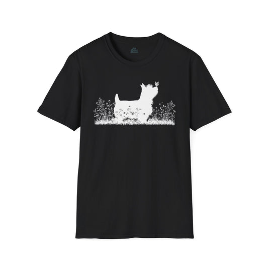 Yorkie Butterfly Silhouette Tee - Pet Parent Threads