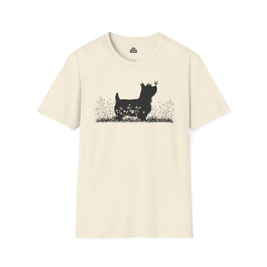 Yorkie Butterfly Silhouette Tee - Pet Parent Threads